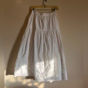 Quince White A-Line Skirt